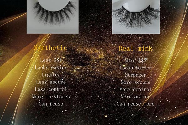 Difference between synthetic and real-mink eyelashes